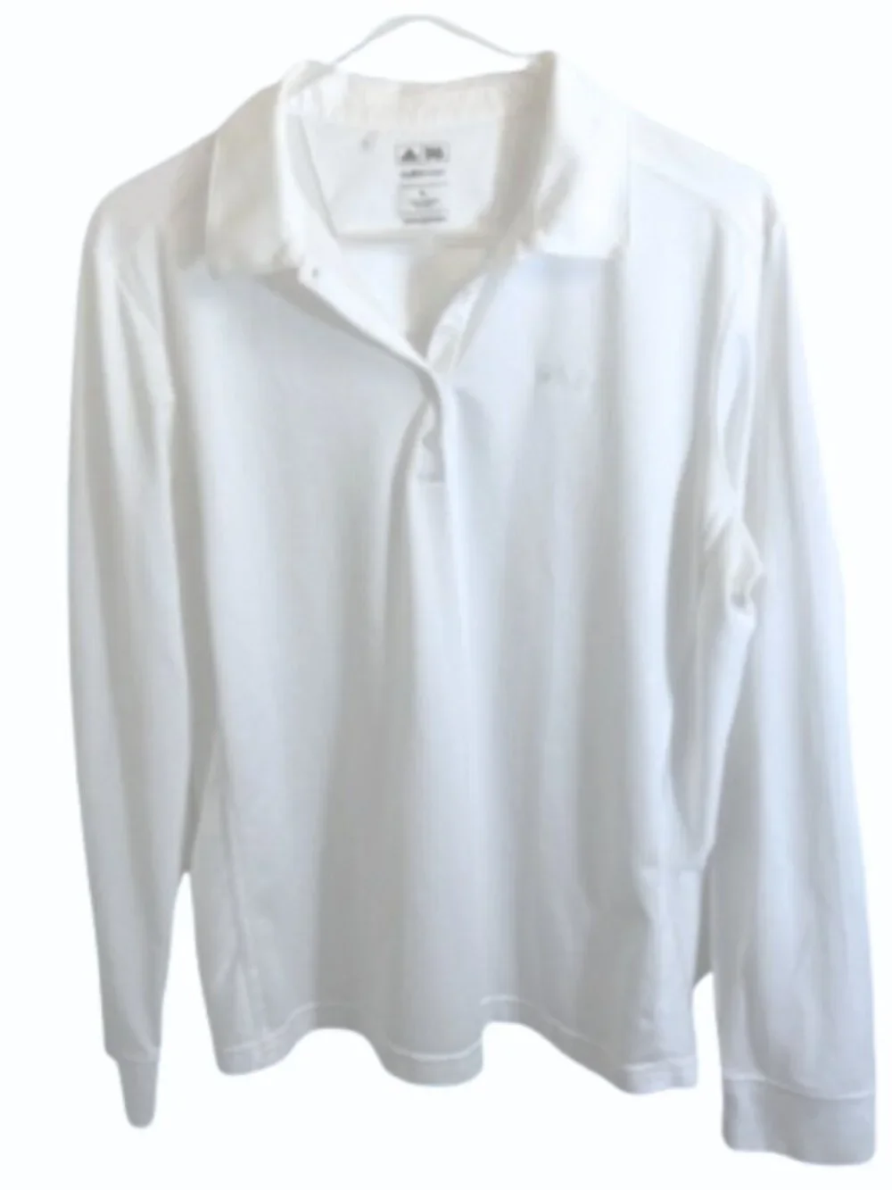 Adidas Climacool Long Sleeve Golf Men's Athletic Shirt, White, 1/4 Button, sz XL